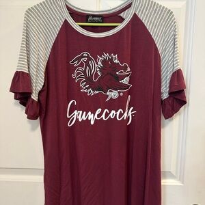 Colosseum Gamecocks Women's Maroon Raglan Short Sleeve Tee size medium